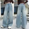 Teenager Mädchen Lockere Jeans Kinder Frühling Herbst Weitbeinige Denimhosen Mode Kinder Gerade Hosen Teenager Freizeitkleidung