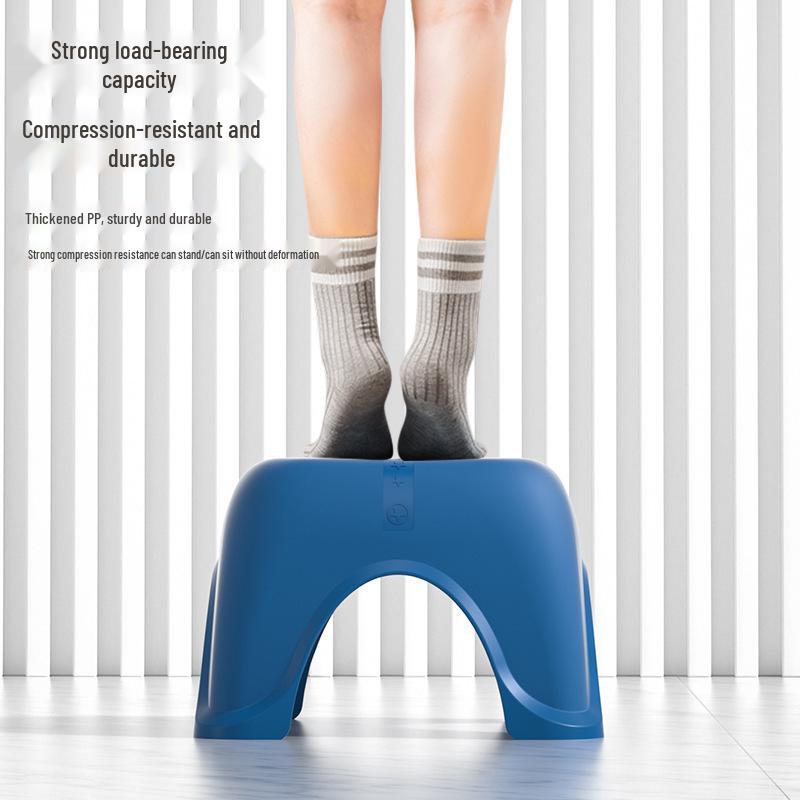 Reinforced Non-Slip Stackable Bathroom Footstool for Baby Bathing with Storage