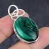 Natural Malachite Gemstone 925 Sterling Silver Jewelry Pendant 1.65" j8M14