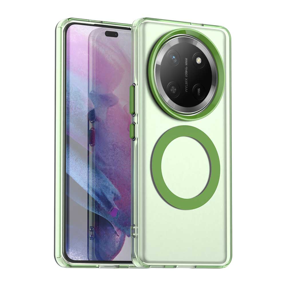 Magnetic Wireless Charging Case For Honor Magic 7 Lite Magic7 Pro X9c Smart Cover Candy Colors Transparent Back Shell