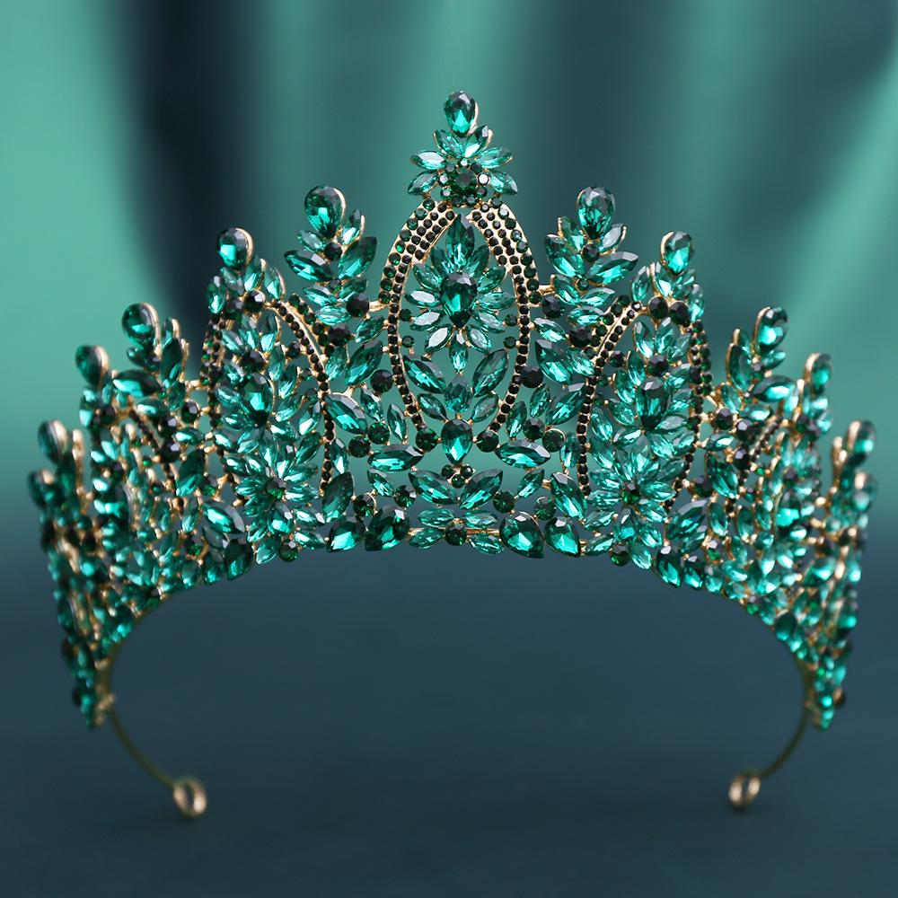 2026 European and American Beauty Pageant Bridal Crown Headgear, Alloy Crystal Wedding Headband Headband Headgear Crown