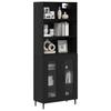 Highboard in Black Oak Look 69.5 x 34 x 180 cm