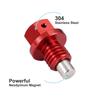 myoseya Car Engine Magnetic Drain Plug with Copper Washer Universal Extended Equipment Life Maintenance Efficient DIY Red x2pcs M12x1.75,28.8x19.4mm
