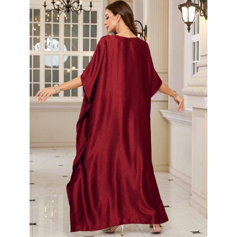 Women's Fashion Summer Spring Flower Pattern Print 1/2 Sleeves Square Collar Loose Waistline Casual Dresses