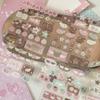 New Cute Musical Note Strawberry Glitter Sticker for Phone Camera Luggage Journal Sticker Kawaii Decoration Sticker Gift
