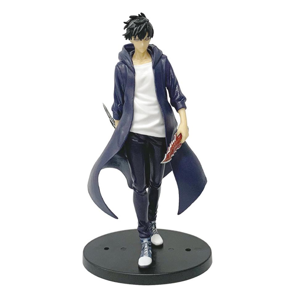 21cm In Stock Solo Leveling (Anime Version) Figure -Sung Jinwoo Action Figure PVC Collect Model Figure Display Anime Merchandise