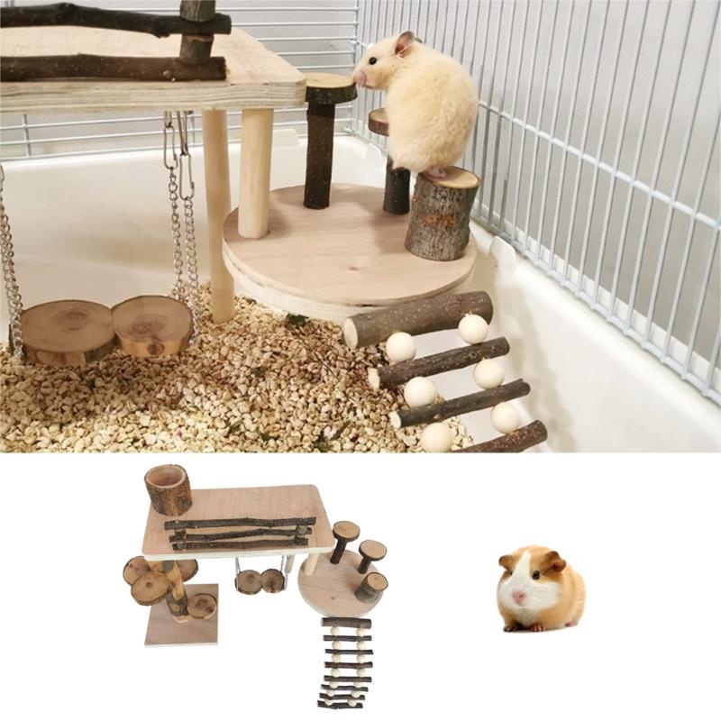 Small Pet Ladder for Hamster Cage Entertainment Jumping Platform Climbing Toy Multiple Playground Toy for Small Animals