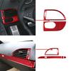 6Pcs For BMW 6Series E63 E64 Red Carbon Fiber Interior Dashboard Kit Cover Trim