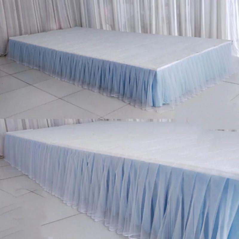 30x300cm Tutu Table Skirt Wedding Backdrop Curtains for Table Clothes Table Cover Wedding Stage Skirting for Event Party