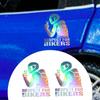 2Pcs Motorcycle Reflective Stickers Respect for Cyclists
