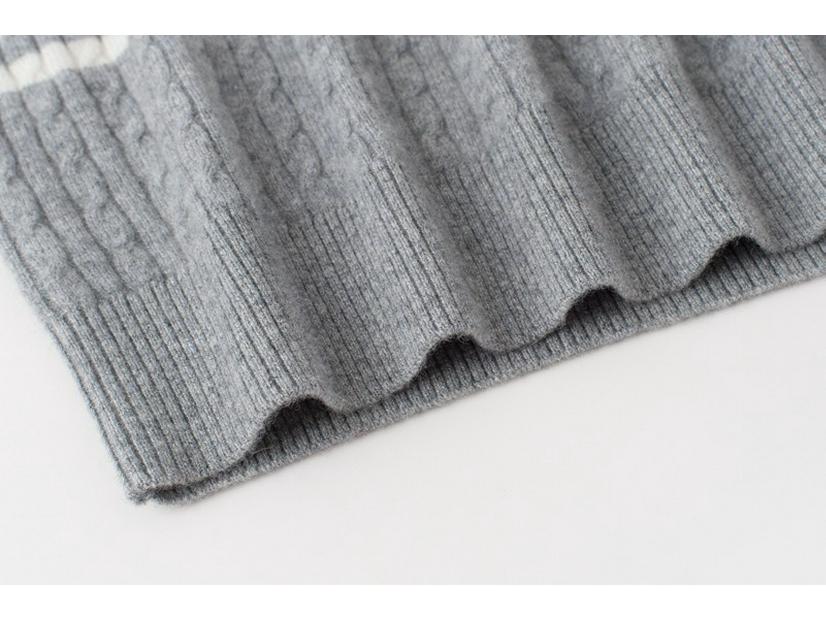 Women's 100% Pure Cashmere Striped Turn-Down Collar Sweater