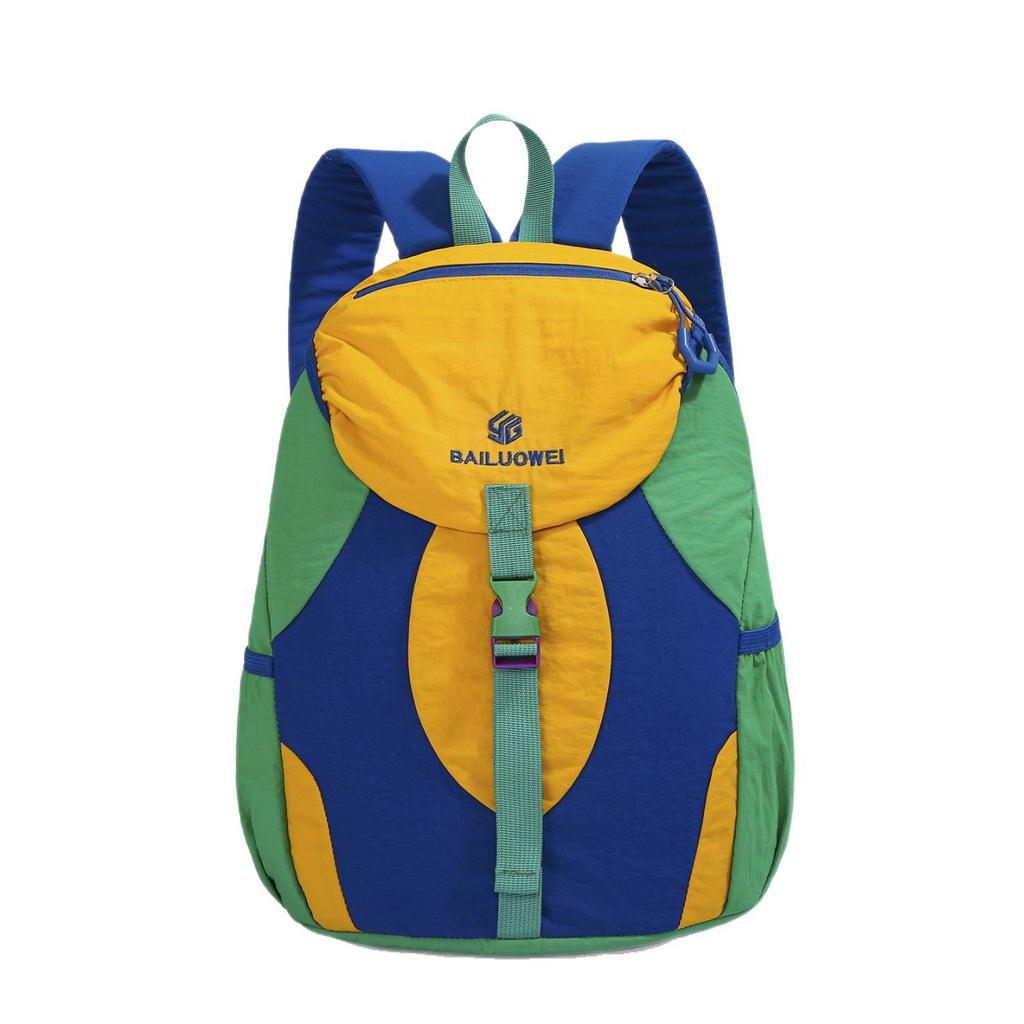 Schoolbag Dopamine Contrast Outdoor Small Multifunctional Backpack Men's and Women's Lightweight Leisure Sports Travel Backpack Commuter Bag