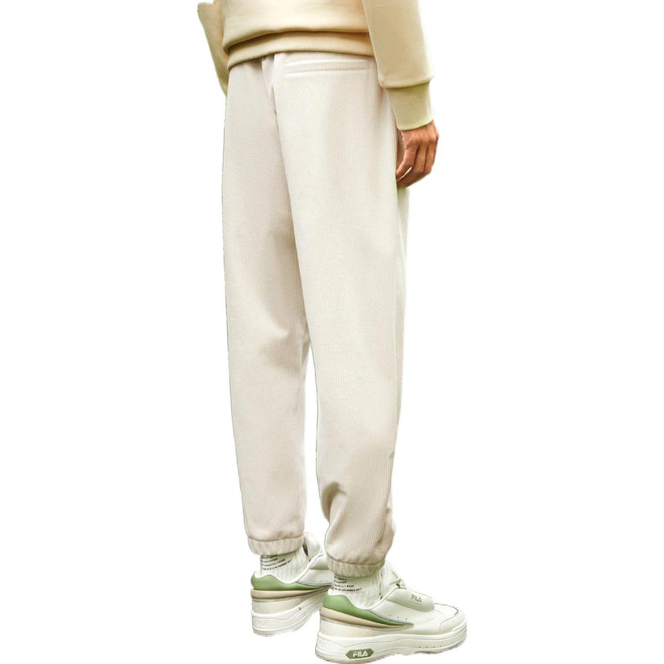 Fila FW22 Logo Elastic Cuff Straight Leg Casual Pants Men Pants Off-White F11M248603F-IV