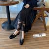 Sheepskin Version~ Extravagant French Camellia Round Head One-pedal Commuting Loafers Leather Flat-soled Single Shoes Small Leather Shoes