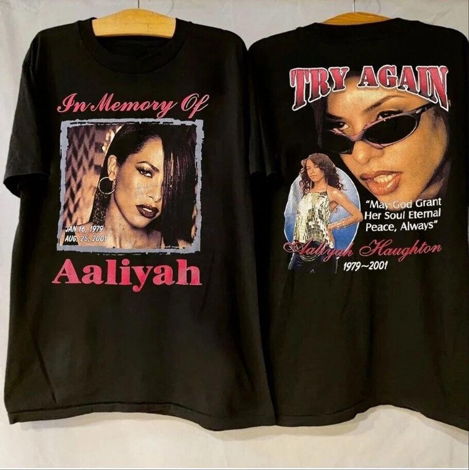 Винтажная футболка Aaliyah Try Again 2-сторонняя 2XL