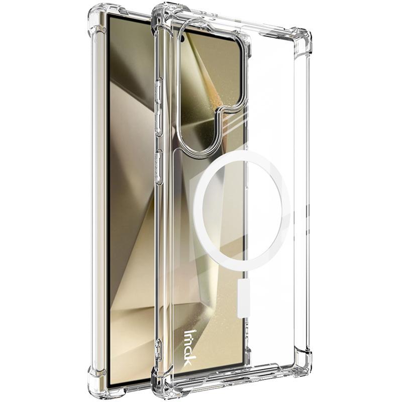 

IMAK For Samsung Galaxy S24 Ultra Case Compatible with MagSafe Shockproof PC+TPU Clear Phone Cover A