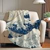 Art K Katsushika Hokusai Blanket Warm Soft Suitable For Bedroom Sofa Bed Living Room Office Travel Camping Gifts