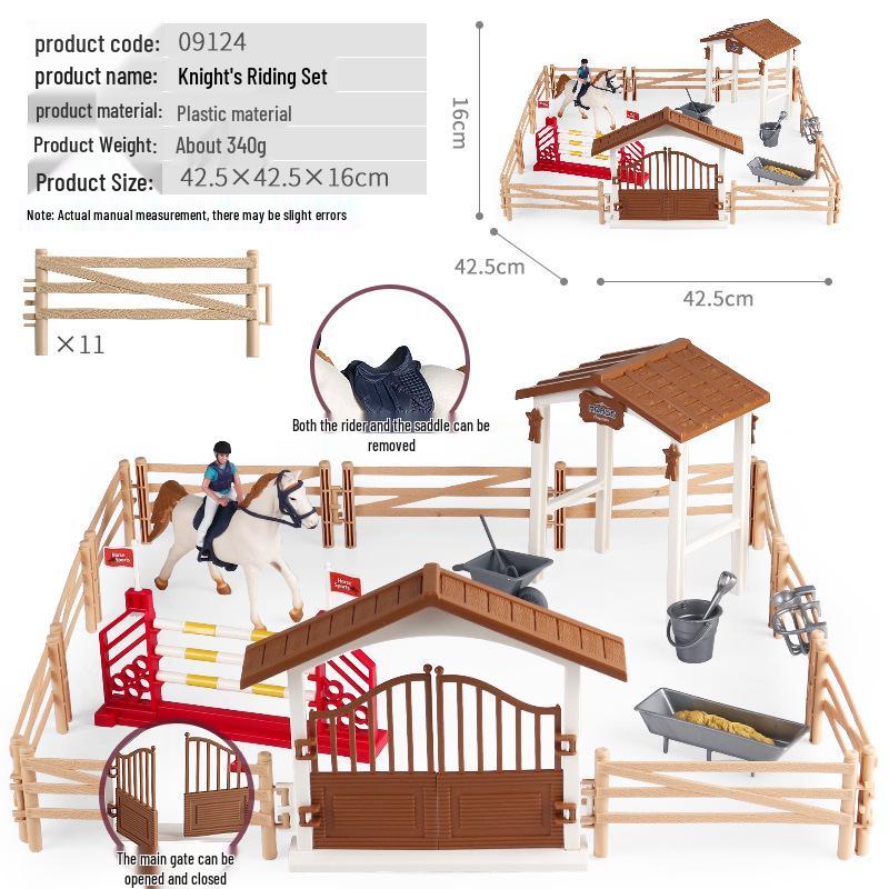 Children's Prancing Horse and Jockey Toy Set
