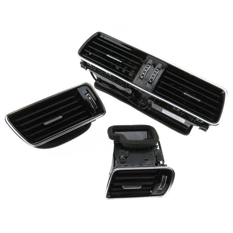 3AD819728A un juego Negro Cromado Pintura de Piano Salidas de Aire Acondicionado Para VW Passat B6 B7 2006-2011 3AD819702A 3AD819701A