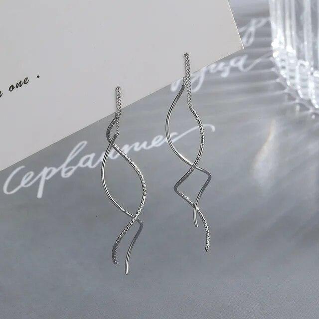 

Длинные посеребренные цепочки с кисточками, серьги-подвески для женщин, свадебная мода, новинка 2023 года, ювелирные изделия в подарок, pendientes, ретро mujer