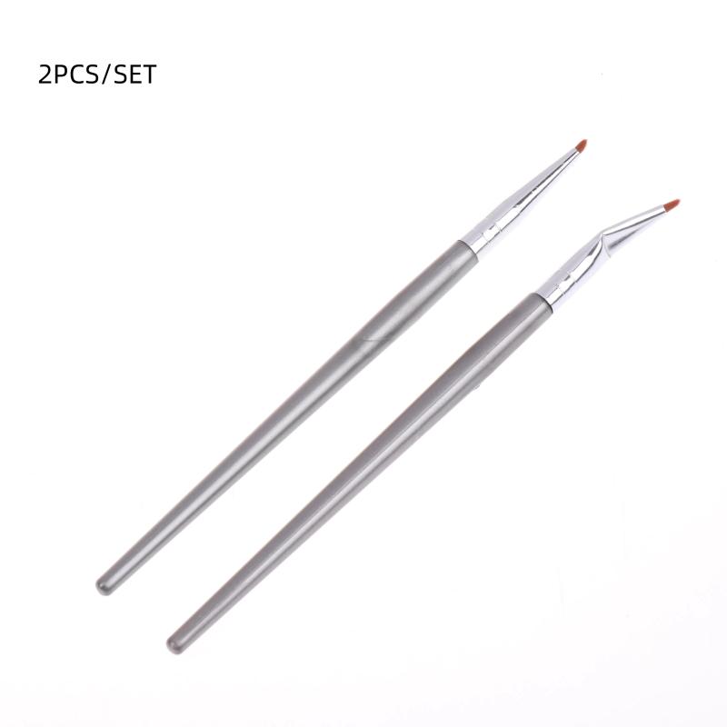 

1/2 шт. Ультратонкая кисть для подводки глаз, скошенная, с изогнутым кончиком, кисть для детализации подводки глаз, для нанесения под глаза, кисть для детализации, кисть для консилера