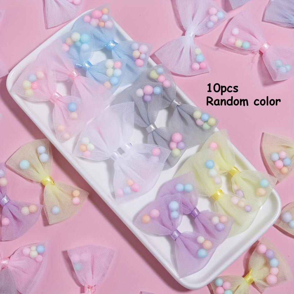

Candy-Colored Mesh Foam Balls with Bows, Jewelry Making Supplies, Hair Ties And Clips, Accessories for Clothing, Shoes, And Hats