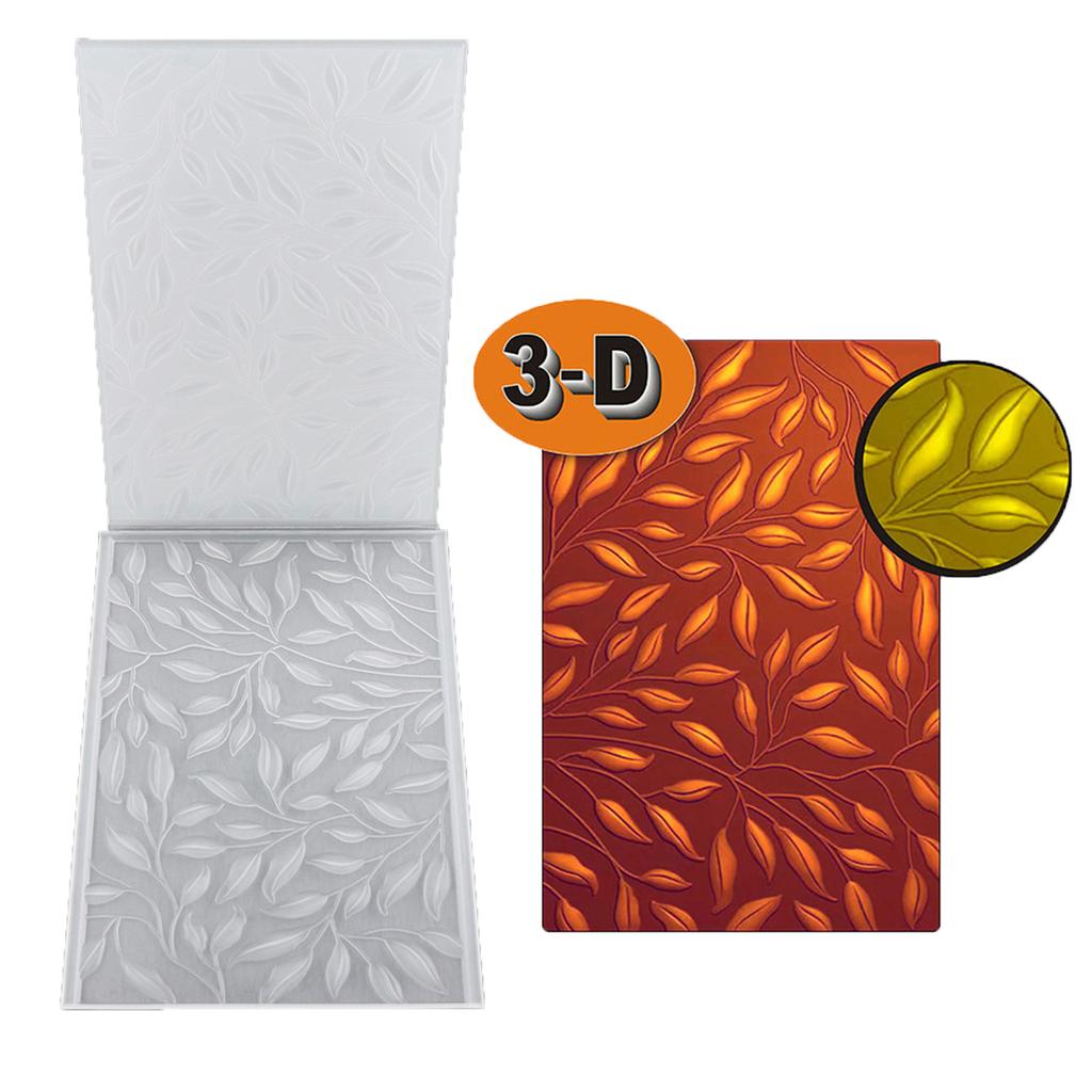 3d Embossing Folder Background Plastic Flower Stencil for Scrapbooking DIY Album Card Making Clay Jewelry Craft Decor