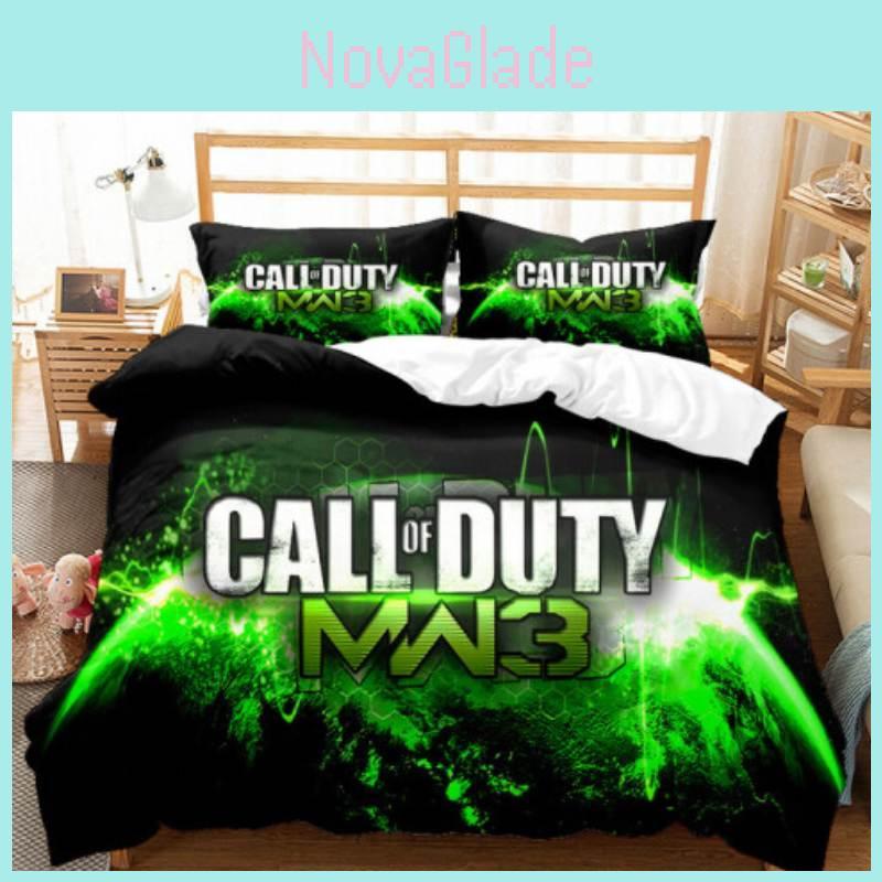 Hochauflösende Digitaldruck 3-teiliges Bettwäsche-Set Für USA-Größe Bett Moderner Einfacher Stil