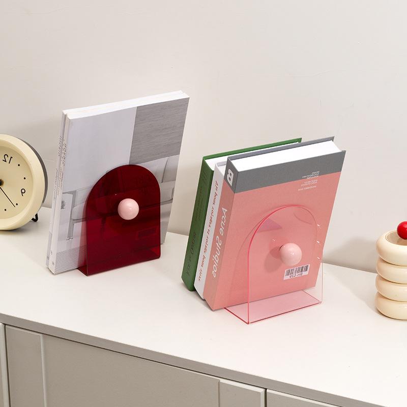 Qiuqiu L-shaped Bookend Stands On The Desks of Students In The Office Study