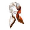 Fashion Stripes Print Silk Square Scarf Women Splicing Colors Soft Satin Foulard Decoration Hairband Neckerchief Hijab Headband