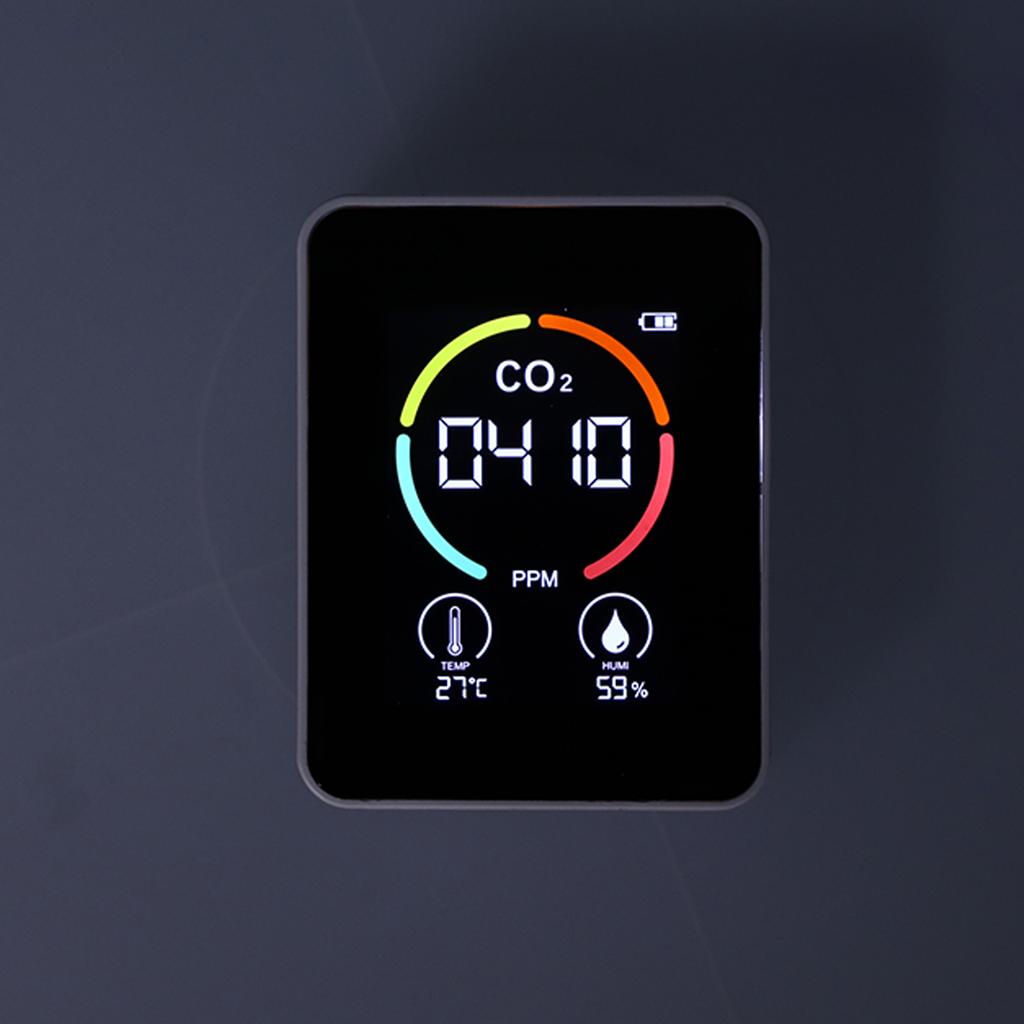 Carbon Dioxide Detector Semiconductor USB Charging LCD Temperature Humidity Detection   Quality Detector