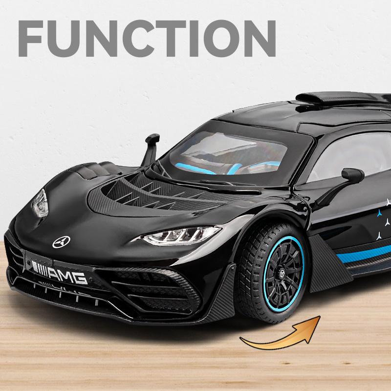 1/24 Benzs-One Alloy Sports Car Model Diecasts Metal Racing Car Vehicles Model Simulation Sound Light Collection Childrens Gifts