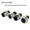 M12 Plastic-Coated Female Aviation Plug: 5/8-Core Waterproof Connector