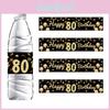European Style Black Gold Bottle Stickers Kit For Age Milestone Celebrations And Halloween