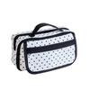 Large Capacity Pencil Case Polka Dot Pen Bag Portable Organizer Bag
