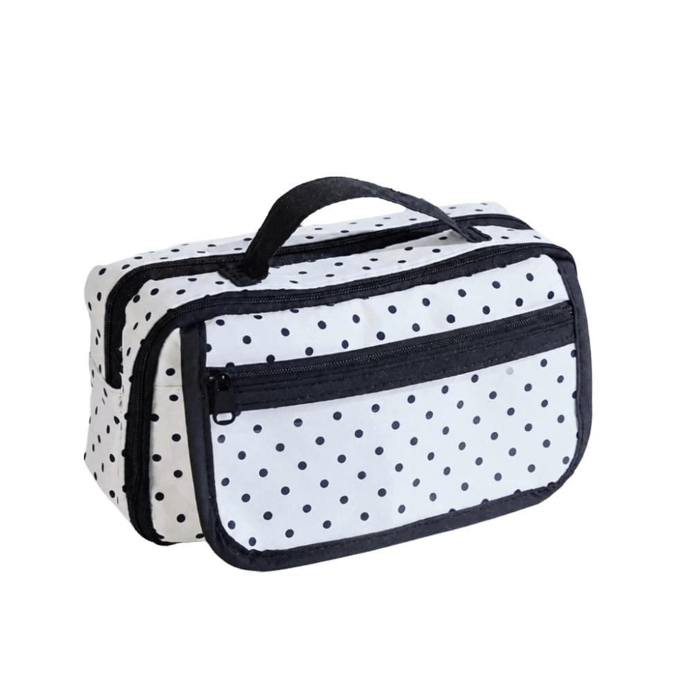 Polka Dot Pencil Case Multi-layer Organizer Bag Portable Ita Bag