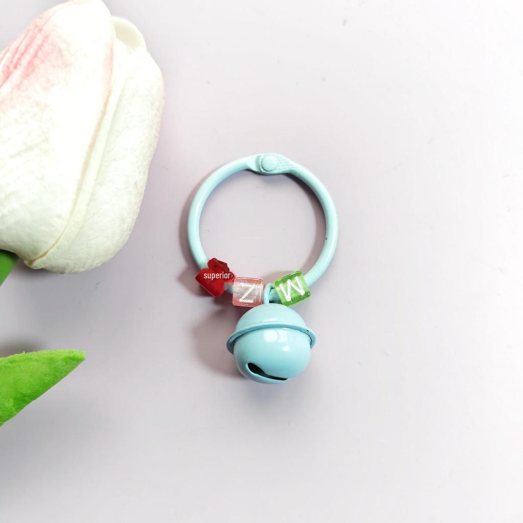Colorful Bead Bell Pendant Keychain with DIY Accessories for Backpack