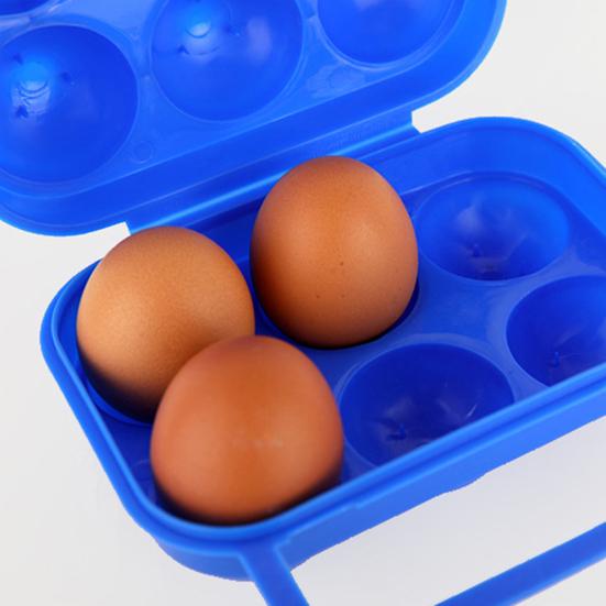 Bærbar eggebeholder Kraftig 2/4/6 roms oppbevaringsboks for egg Kjøkken Utendørs Camping Piknik Sammenleggbar eggorganisator Holder Bæreveske Klemme