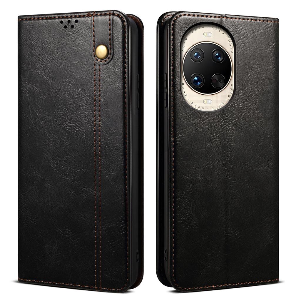 Für Huawei nova 14 Ultra 5G Hülle Crazy Horse Textur Wachsleder Brieftasche Ständer Handyhülle