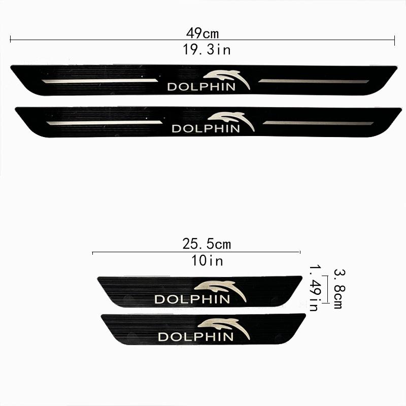 BYD Dolphin Ultra-Thin Door Sill Strips for Interior Decoration Ultra-thin Silver Dolphin