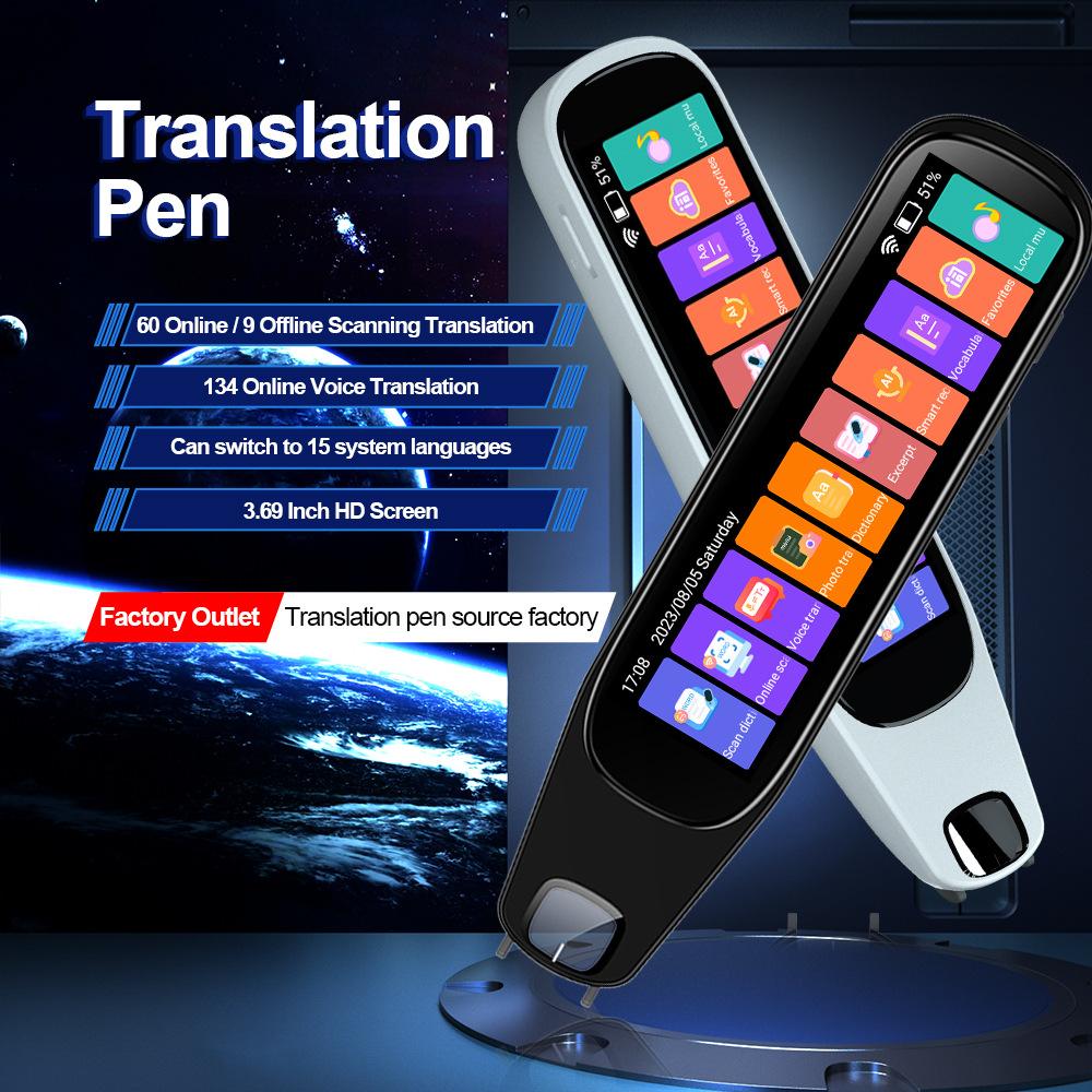 2026 MD21 Voice Translation Pen Real Time Intelligent Text Scanning Point Reading Learning Smart Voice Translator Recording Pen for Students Learners