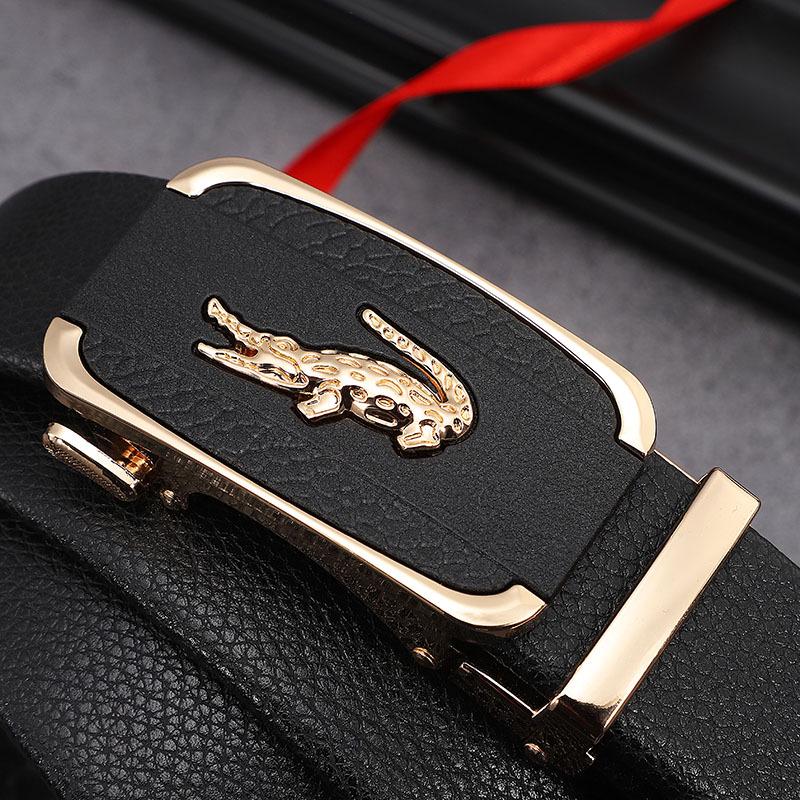 Men's Trendy Automatic Buckle Leather Belt - Versatile, Casual, and Simple Design
