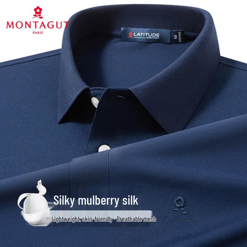 Montagut 15% Silk Blend Breathable Men's Polo Shirt