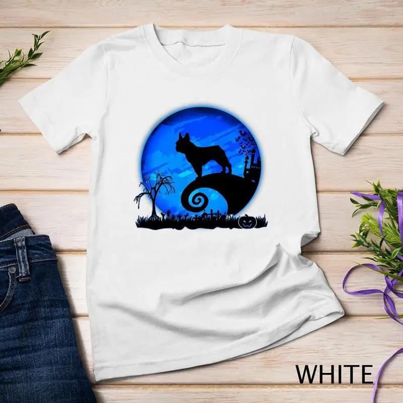 French Bulldog Dog And Moon Funny Halloween Costume Gift Unisex T Shirt