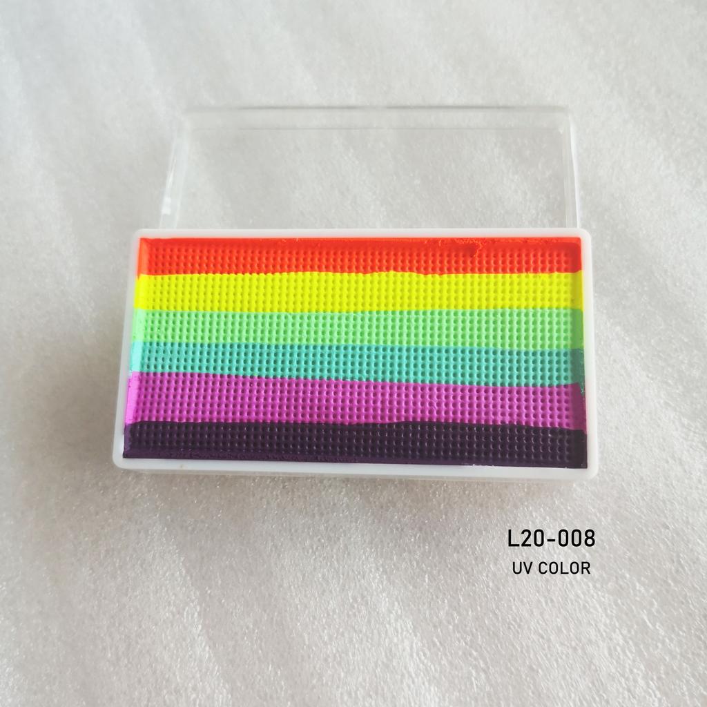 DIY Festival Art Neon Make Up Kids Face Painting Kit Professional Water Based Rainbow Split Cake Face Body Paint Palette