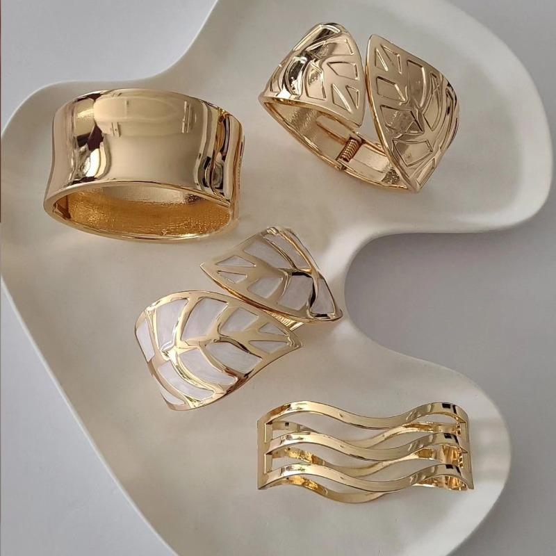 Alloy round bracelet new accessory women's irregular wind bracelet open bracelet