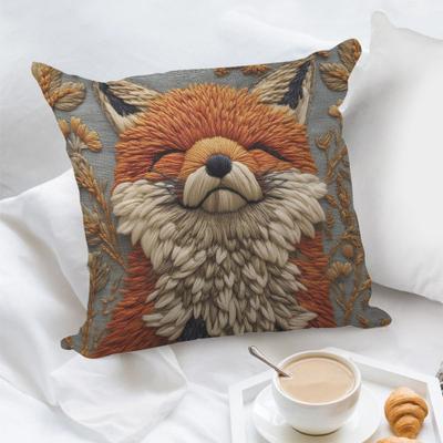 3D Animal Cushion Cover Imitation Embroidery Pillowcase Dog Alpaca Zippered Throw Pillow Cover for Home Farmhouse Couch Sofa Bed