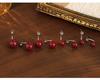 Banyan Tree S925 Silver Purple Gold Sand Cinnabar Earrings for Women - High-end Autumn/Winter 2024 Collection