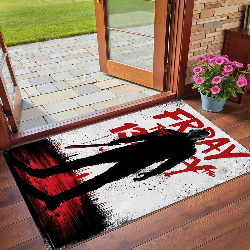 Crystal Velvet Rug Soft Non Slip Indoor Floor Mat Home DecorFriday the 13th Jason Voorhees