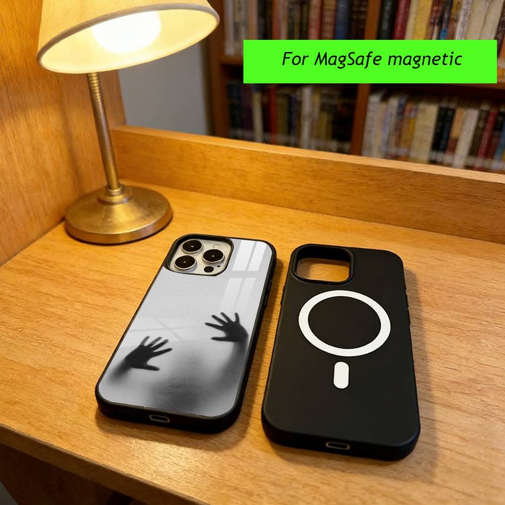 Dark Horror Art Phone Case For iPhone17,16,15,14,13,12,11 Plus,Pro Magnetic with Magsafe Wireless Charging